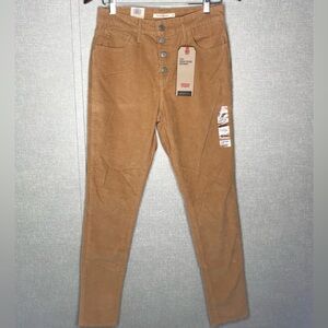 NWT Levi’s 721 HighRise Buttonfly Skinny Jeans Mustard Yellow Corduroy